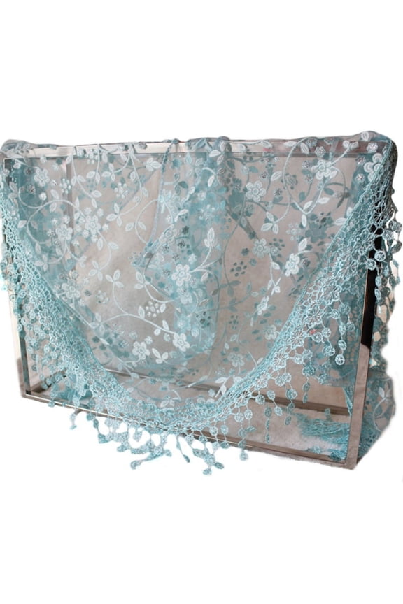 Sheer Floral Lace Mantilla Veil, Triangle Catholic Head Scarf for Church