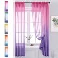 thumbnail image 1 of Sheer Gradient Curtains for Large Windows, Semi-Transparent Polyester Drapes 52 x 96 Inch, Light Filtering Window Panels for Living Room Bedroom Everyday Home Decor, 1 of 6