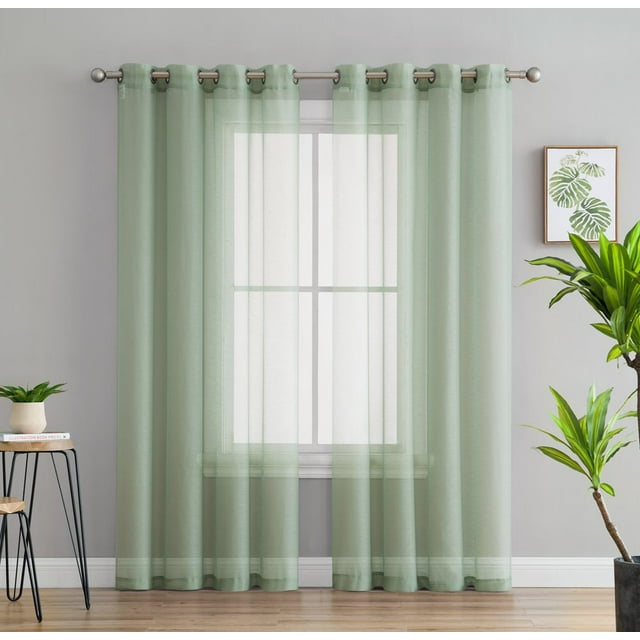 Sheer Grommet Curtain Panels - Walmart.com