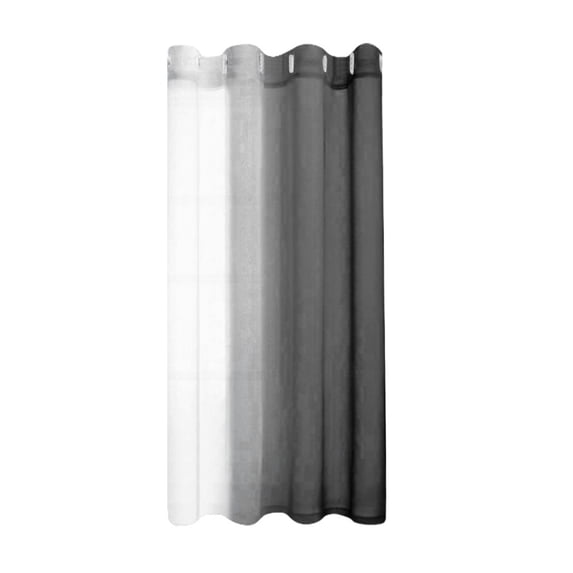 Sheer Linen Look Grommet Curtains for Living Room and Bedroom Semi Transparent Window Panels Set of 2 Modern Design