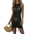 thumbnail image 1 of Sheer Mesh Beach Dress Black L, 1 of 7