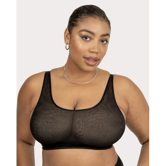 Sheer Mesh Bralette - Black Hue