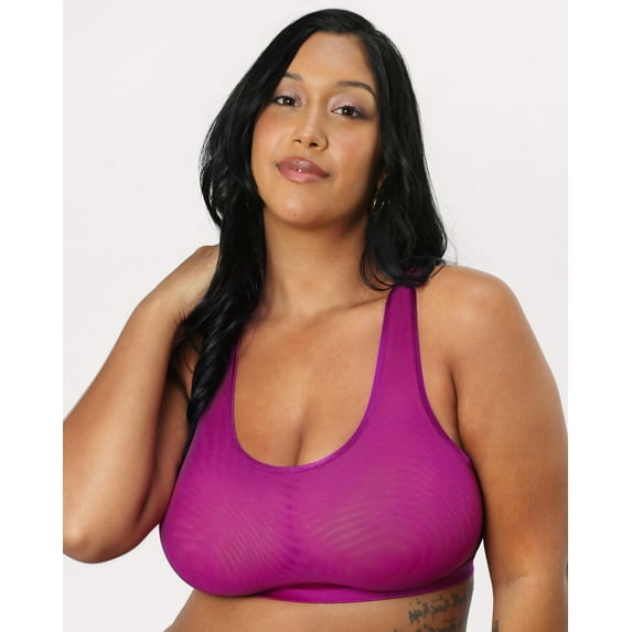 Sheer Mesh Bralette - Cosmo Pink