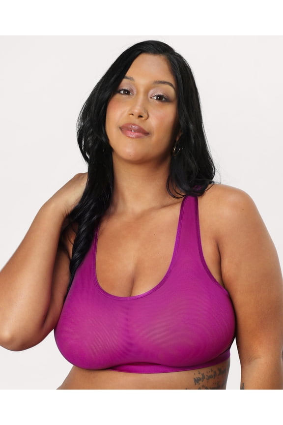 Sheer Mesh Bralette - Cosmo Pink