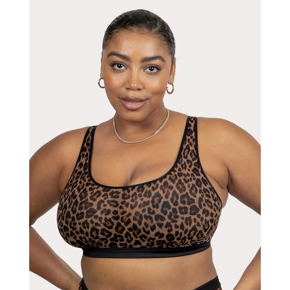 Curvy Couture Women's Sheer Mesh Plus Size Bralette