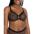 thumbnail image 1 of Sheer Mesh Full Coverage Unlined Underwire Bra - Designer Leopard, 1 of 6