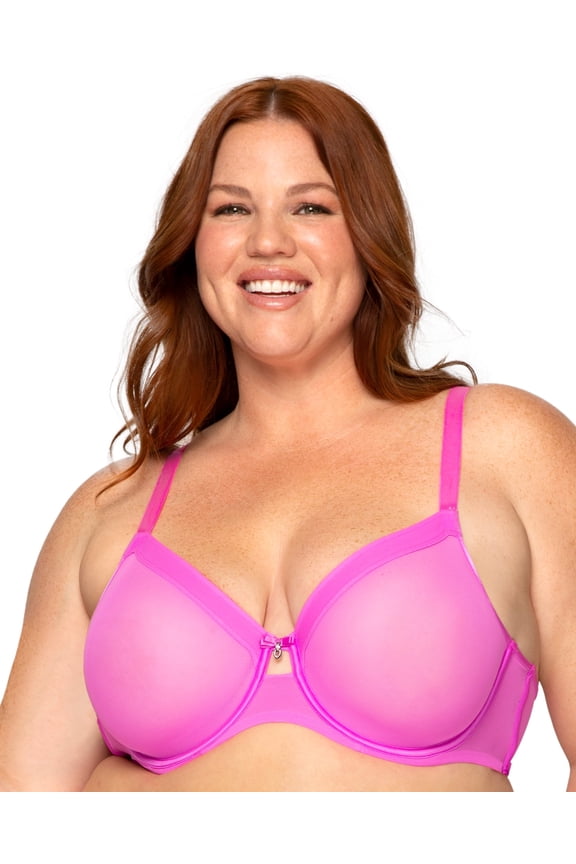 Sheer Mesh Full Coverage Unlined Underwire Bra - Flirt