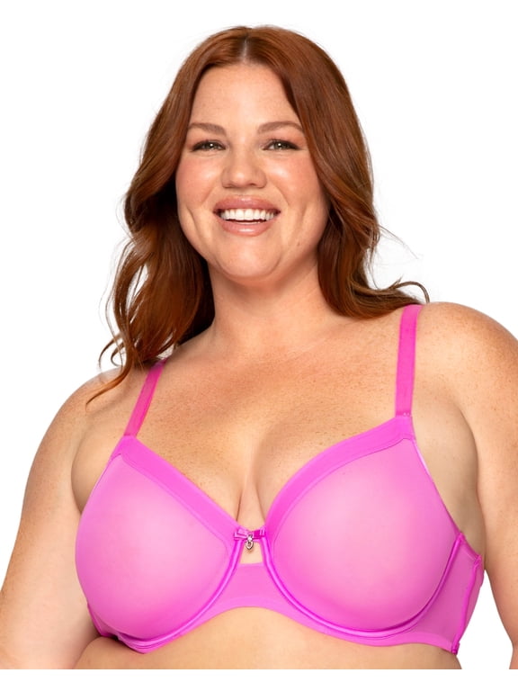 Sheer Mesh Full Coverage Unlined Underwire Bra - Flirt