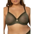 thumbnail image 1 of Sheer Mesh Full Coverage Unlined Underwire Bra - Olive Waves, 1 of 11