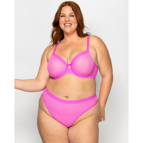 Sheer Mesh High Cut Thong - Flirt