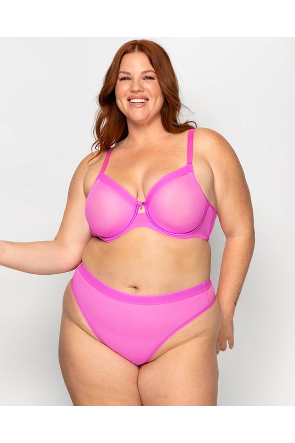 Sheer Mesh High Cut Thong - Flirt
