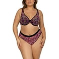 thumbnail image 1 of Sheer Mesh Plunge T-Shirt Bra - Retro Roses, 1 of 8