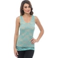 thumbnail image 1 of Sheer Nylon Lace Racerback Tank Top, 1 of 1