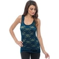 thumbnail image 1 of Sheer Nylon Lace Racerback Tank Top, 1 of 1
