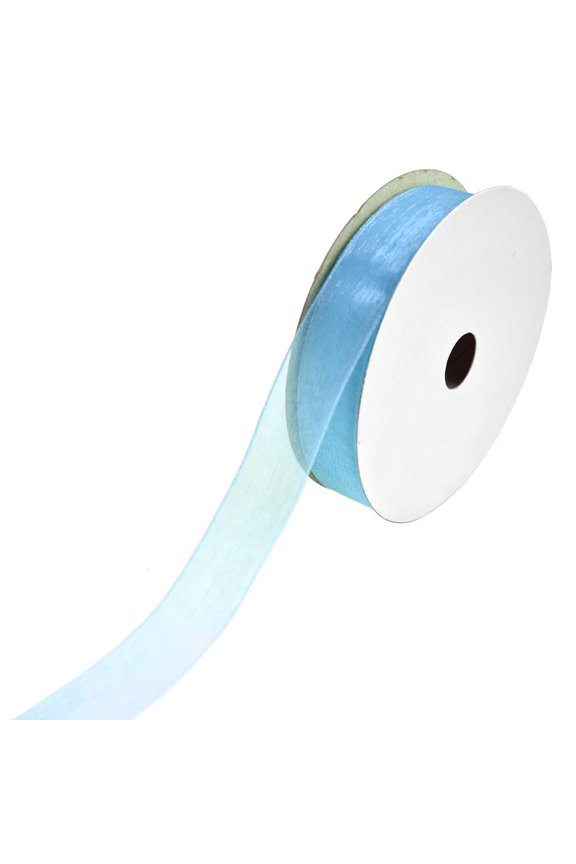 Sheer Nylon Organdy Ribbon, 5/8-Inch, 25-Yard, Copen