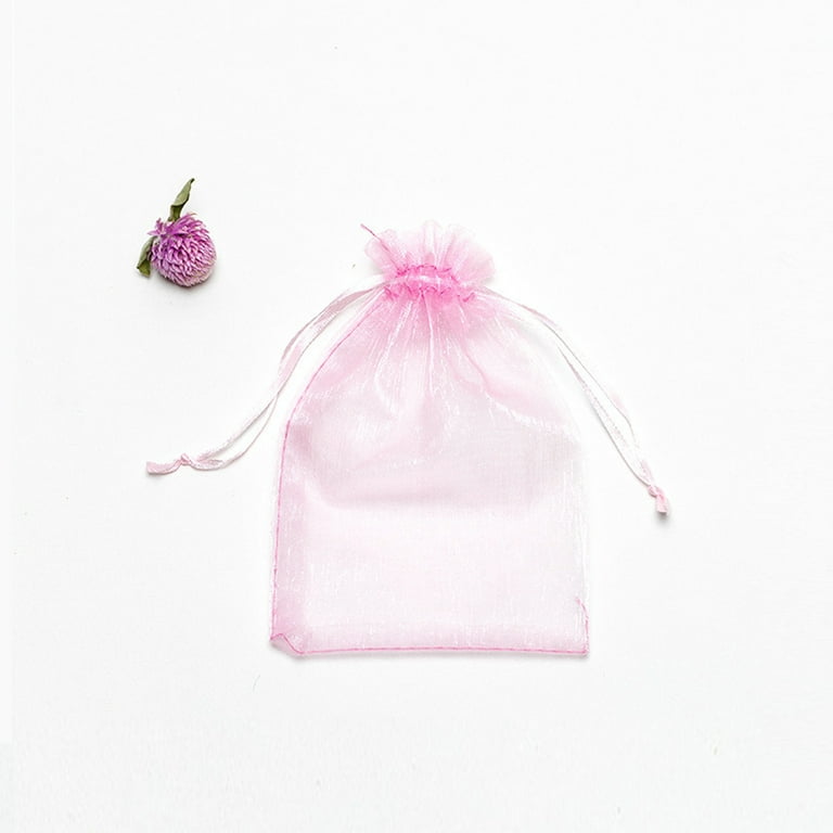 Sheer Organza Bags Drawstring Mesh Gift Bag for Jewelry, Party