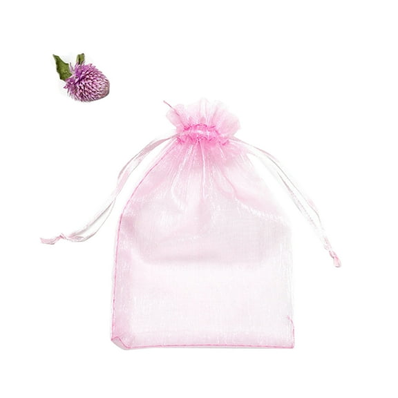 Sheer Organza Bags Drawstring Mesh Gift Bag for Jewelry, Party Wedding Favor,Candy,Bracelet Packaging Pink