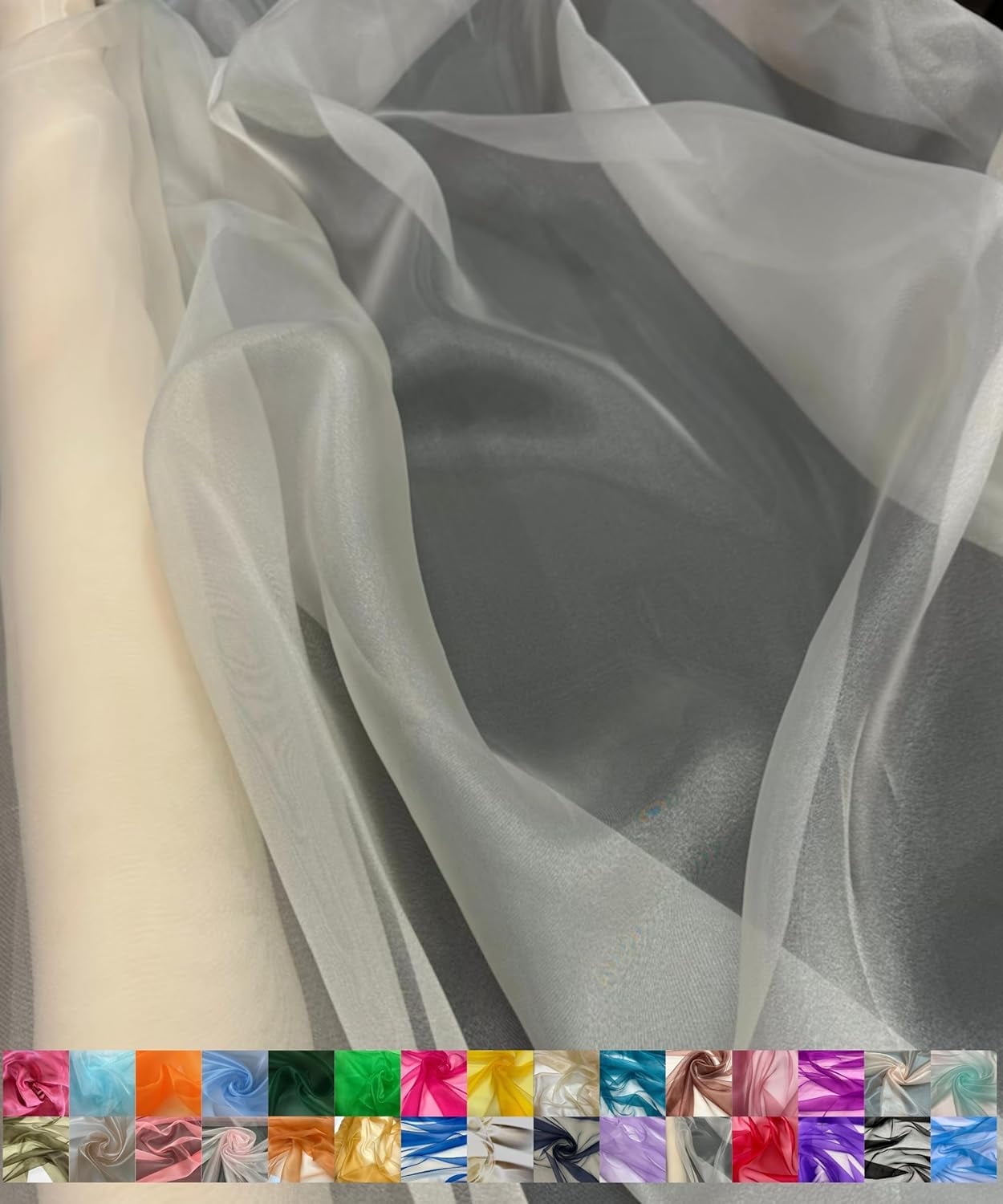 Sheer Organza Fabric by the Yard for Sewing Fashion Wedding Dress DIY ...
