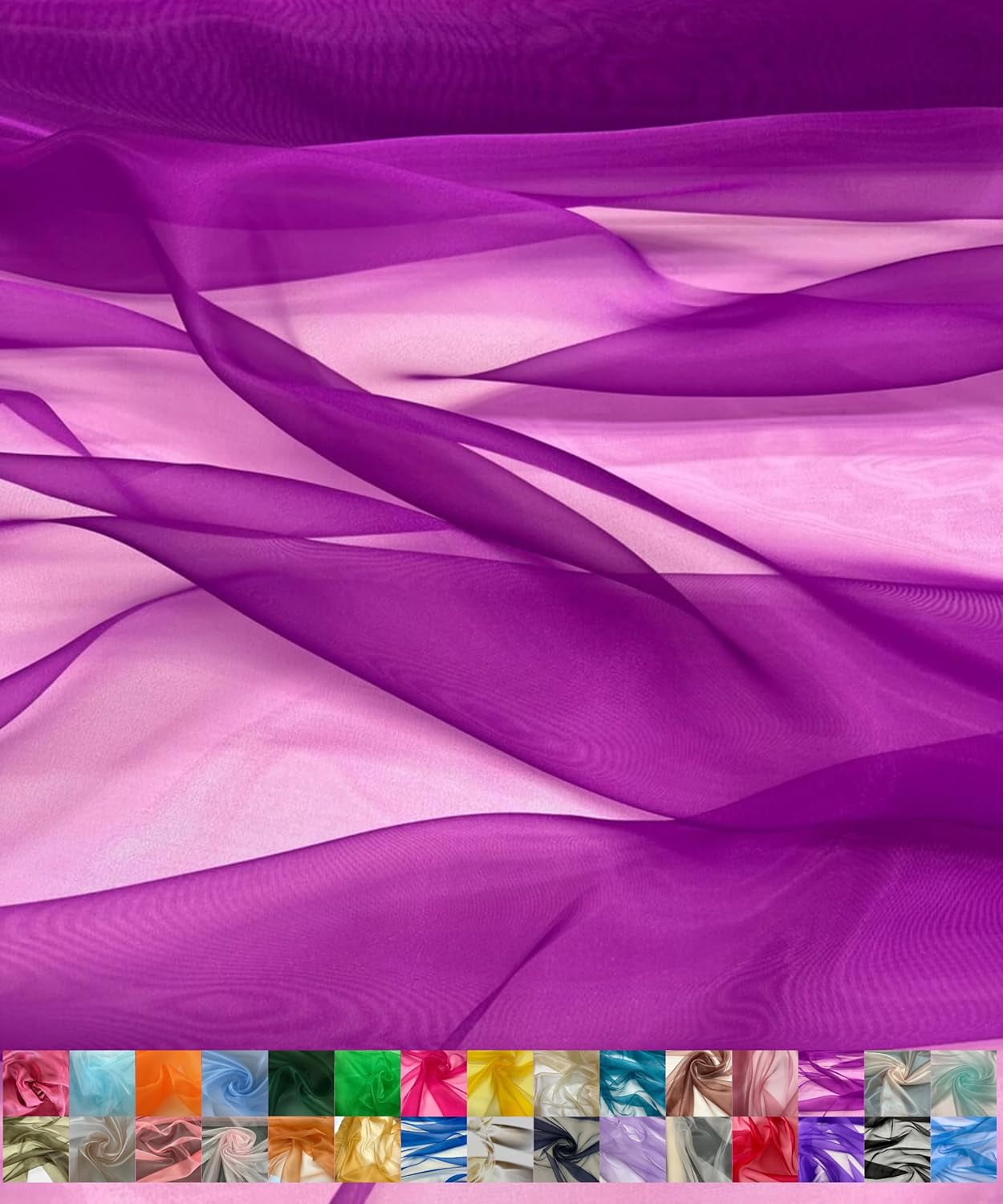 Sheer Organza Fabric by the Yard for Sewing Fashion Wedding Dress DIY ...