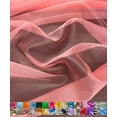 thumbnail image 1 of Sheer Organza Fabric by the Yard for Sewing Fashion Wedding Dress DIY Event Decorations, 60’’ Wide Sparkle Silky Crystal Organza Fabric (Coral, 10 Yard), 1 of 5