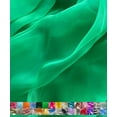 thumbnail image 1 of Sheer Organza Fabric by the Yard for Sewing Fashion Wedding Dress DIY Event Decorations, 60’’ Wide Sparkle Silky Crystal Organza Fabric (Kelly Green, 20 Yard), 1 of 2