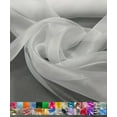 thumbnail image 1 of Sheer Organza Fabric by the Yard for Sewing Fashion Wedding Dress DIY Event Decorations, 60’’ Wide Sparkle Silky Crystal Organza Fabric (White, 5 Yard), 1 of 5