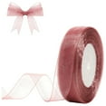 thumbnail image 1 of Sheer Organza Gift Ribbon, 50 Yds x 1 in Organza Chiffon Handmade Ribbon, Mesh Fabric String for Gift Wrapping, DIY Craft, Xmas Present Deco,Light gray purple, 1 of 8