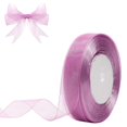 thumbnail image 1 of Sheer Organza Gift Ribbon, 50 Yds x 1 in Organza Chiffon Handmade Ribbon, Mesh Fabric String for Gift Wrapping, DIY Craft, Xmas Present Deco,Violet, 1 of 7