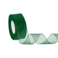 thumbnail image 1 of Sheer Organza Ribbon 1-1/2 Inch 50 Yards Chiffon Sheer Ribbons for Gift Wrapping Wedding Party Decoration Flower Bouquet Crafts Christmas, Dark Green, 1 of 7