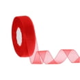 thumbnail image 1 of Sheer Organza Ribbon 1 Inch 50 Yards Chiffon Sheer Ribbons for Gift Wrapping Wedding Party Decoration Flower Bouquet Crafts Christmas, Bright Red, 1 of 7