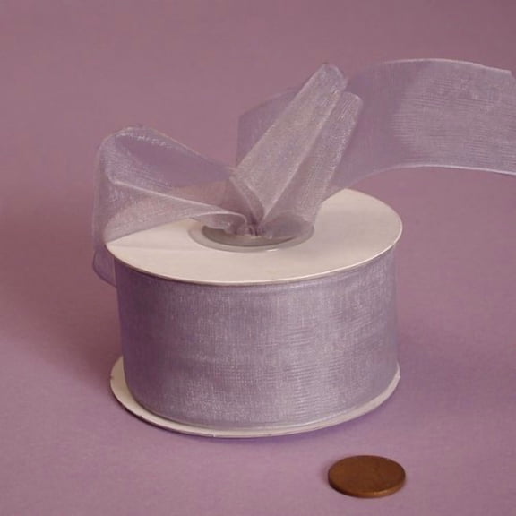 Sheer Organza Ribbon – 2-1/2" x 25 Yards, Gray Shimmer