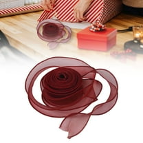 Sheer Organza Ribbon, Chrismas Chiffon Ribbons for Gift Wrapping Christmas Halloween Decoration Wedding Bouquet Crafts, 1 Roll, 1.5 In x 10 Yard