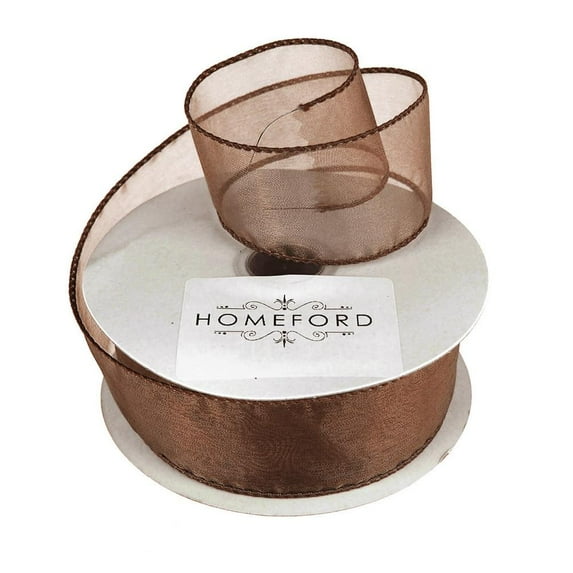 Sheer Organza Wired Edge Ribbon, 1-1/2-Inch, 10 Yards
