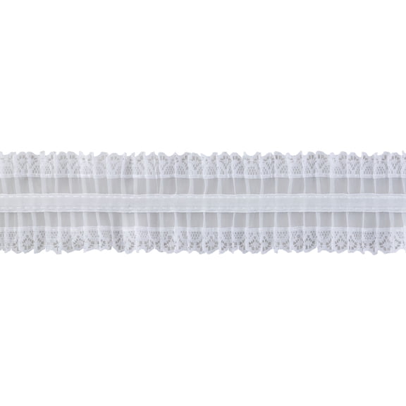 Sheer Pleated Trim 2 - 1/4" X 10yd - White