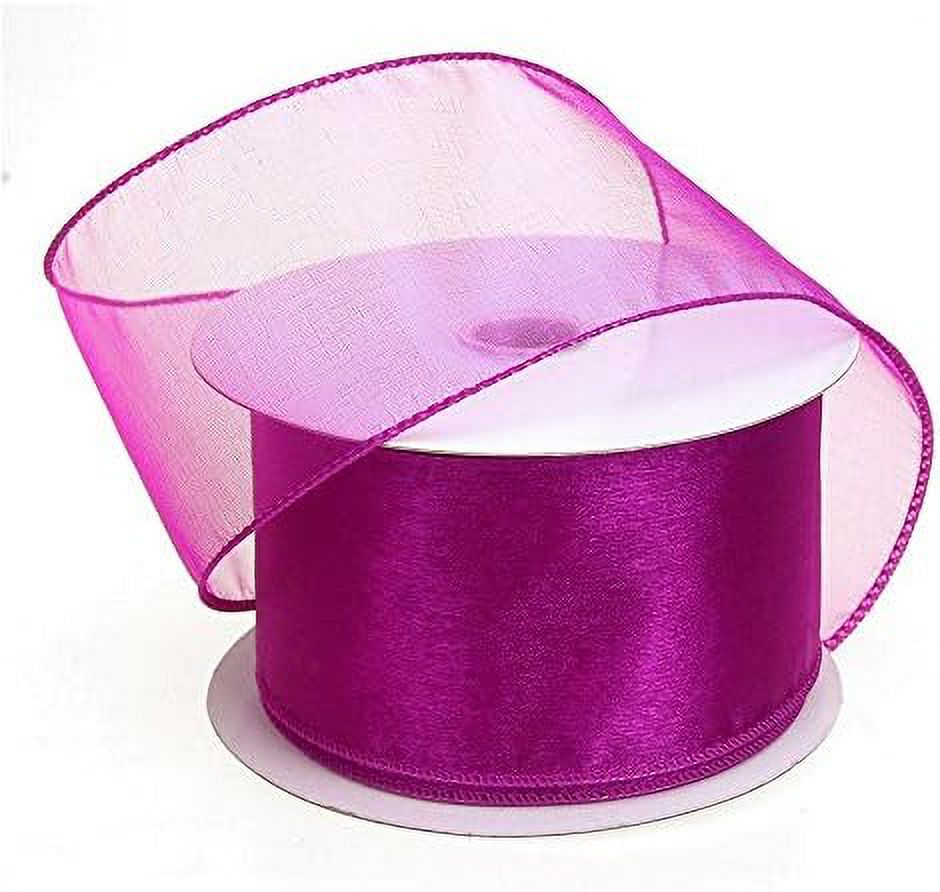 Sheer Ribbon Edge, 25 Yards (21/2Inch, Azalea)