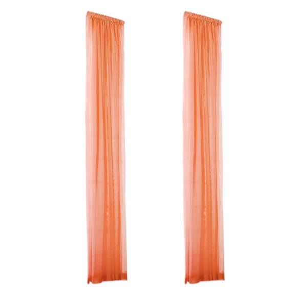 Sheer Semi Voile Screen Window Curtain Panel Lace Polyster Rod Pocket Design Door Living Room Bedroom Kitchen Farmhouse Drapes Decor, 2 Panels, 78.74" x 39.37" - (F)