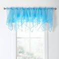 thumbnail image 1 of Sheer Shabby Chic Window Curtain Valance: Waterfall Design,, Rod Pocket, Size: 58in Wide Long (Blue), 1 of 1