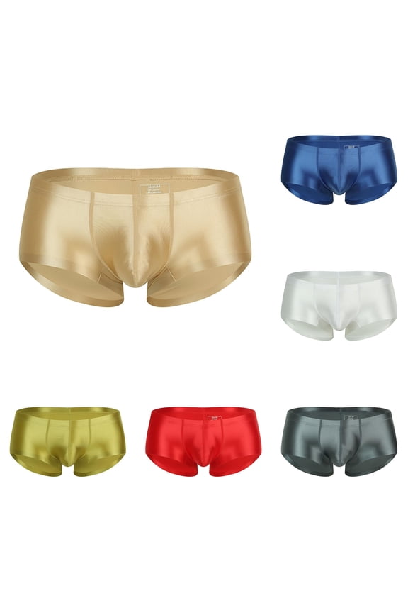 Sheer Shiny Low Rise Underwear Breathable Soft Comfortable Briefs for Daily Wear Mens Undies XL
