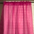 thumbnail image 1 of Sheer Tinted Organza Solid Single Curtain Panel 58 Inch Wide Fuchsia, 1 of 1