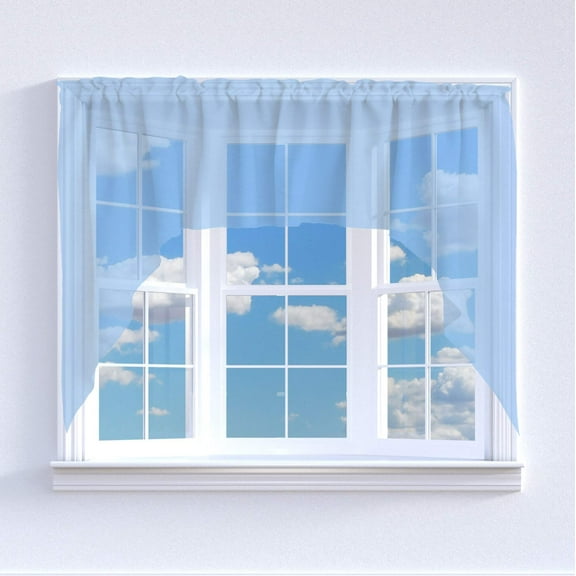 Sheer Tinted Organza Swag Window Valance 72" Wide / 36" Tall