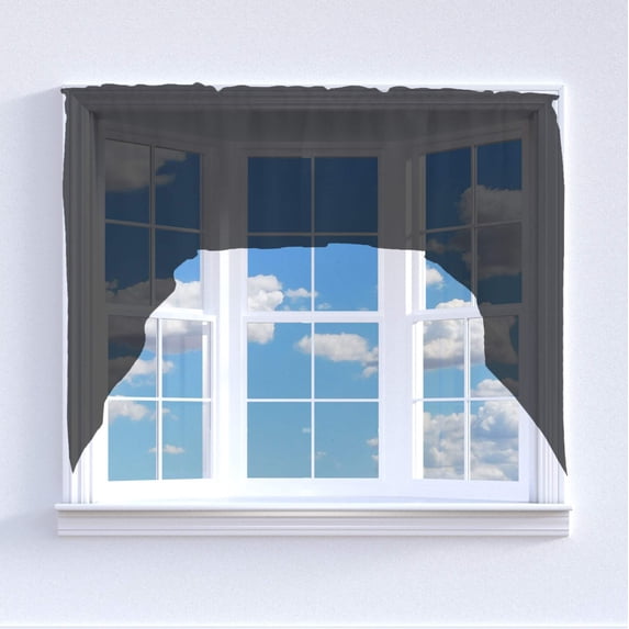 Sheer Tinted Organza Swag Window Valance 72