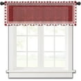 thumbnail image 1 of Sheer Valance Curtains for Kitchen Living Room Decor, Valentine''s Day Loving Heart Semi Sheer Curtain Voile Valance Rod Pocket Window Treatment Short Curtain Panel 54"x18", 1 of 6