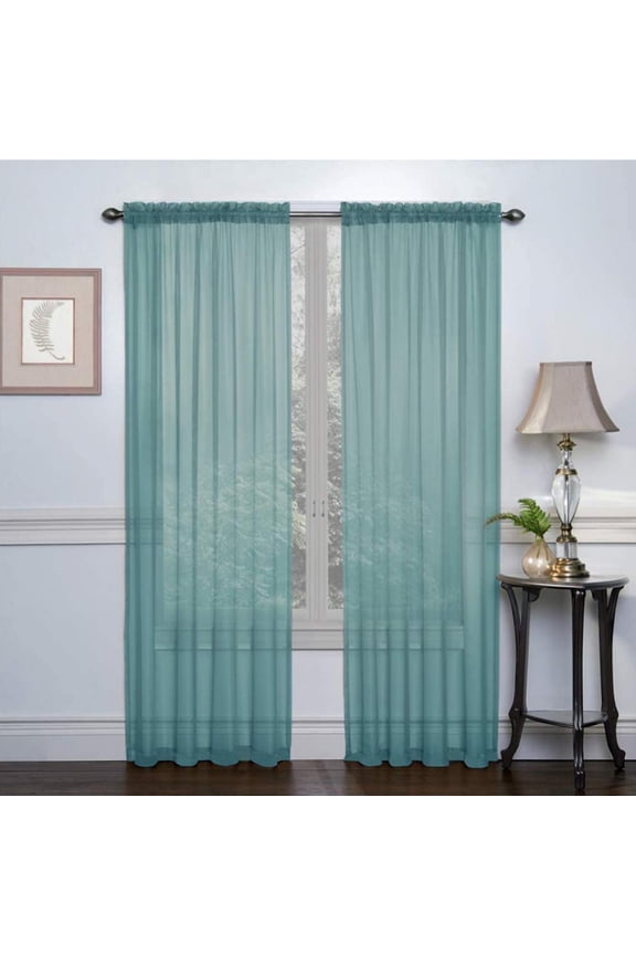 Sheer Voile Curtain Tulle Window Drape Valances Panel 39*78 inch 1Pc