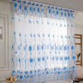 thumbnail image 1 of Sheer Voile Curtains,78x39inch Transparent Floral Embroidery Drapes,Modern Style Window Blinds for Bedroom Living Room Balcony Decors, 1 of 6