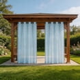 thumbnail image 1 of Sheer Voile Curtains Long Transparent Drapes Double Rod Pocket Gauze Curtains for Living Room Bedroom Sliding Glass Door, 1 of 6