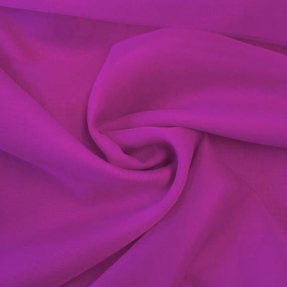 Sheer Voile Fabric 118" Wide Window Curtain Drapery And Apparel Per Yard 100% Polyester (Magenta)