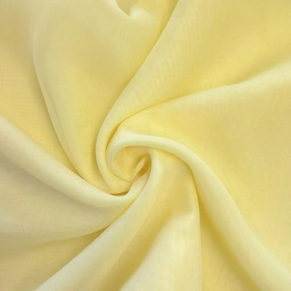 Sheer Voile Fabric 118" Wide Window Curtain Drapery And Apparel Per Yard 100% Polyester (Maize)