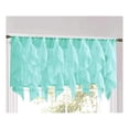 thumbnail image 1 of Sheer Voile Ruffled Curtain Panels (Sea, 1 Valance 50" X 16"), 1 of 2
