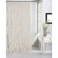 thumbnail image 1 of Sheer Voile Vertical Ruffle Shower Curtain (70" X 72", Beige), 1 of 1