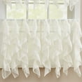 thumbnail image 1 of Sheer Voile Vertical Ruffle Window Curtain 24" Tier Pair - White, 1 of 1